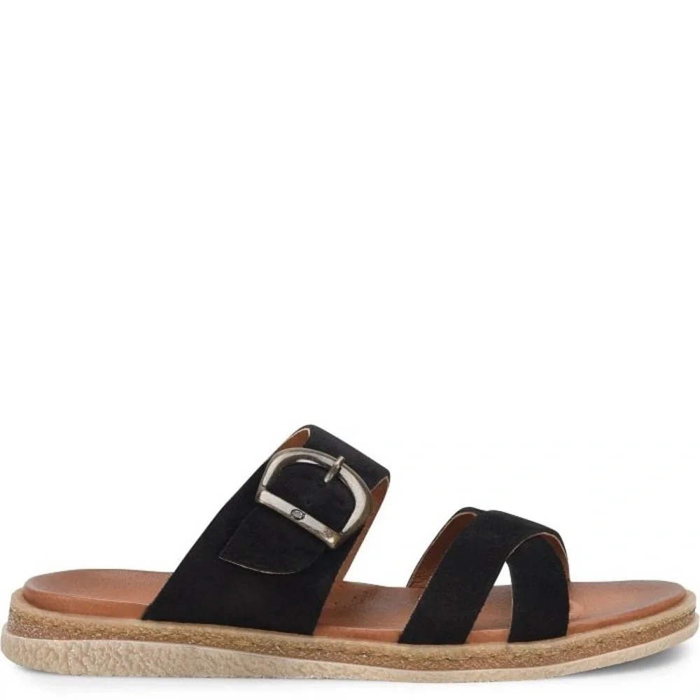 Born Women’s CAITE Sandals Size 8 Black Suede Leather Bohemian Granola Girl